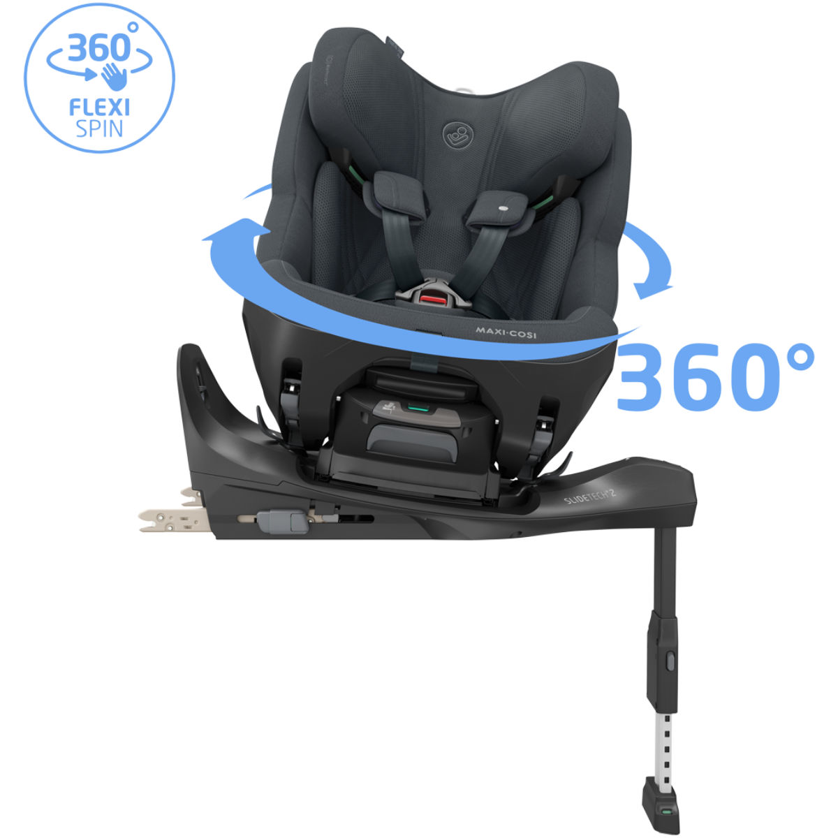 Maxi Cosi Pearl XL Slide Pro i-Size Kindersitz in Grau - Vorderansicht