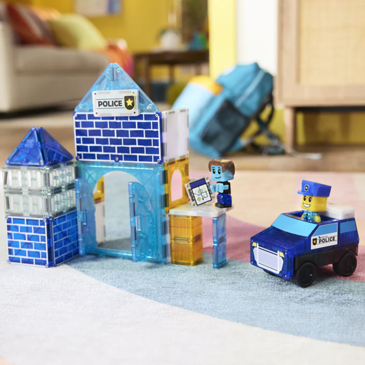 Magna-Tiles Police Station – 35-Piece