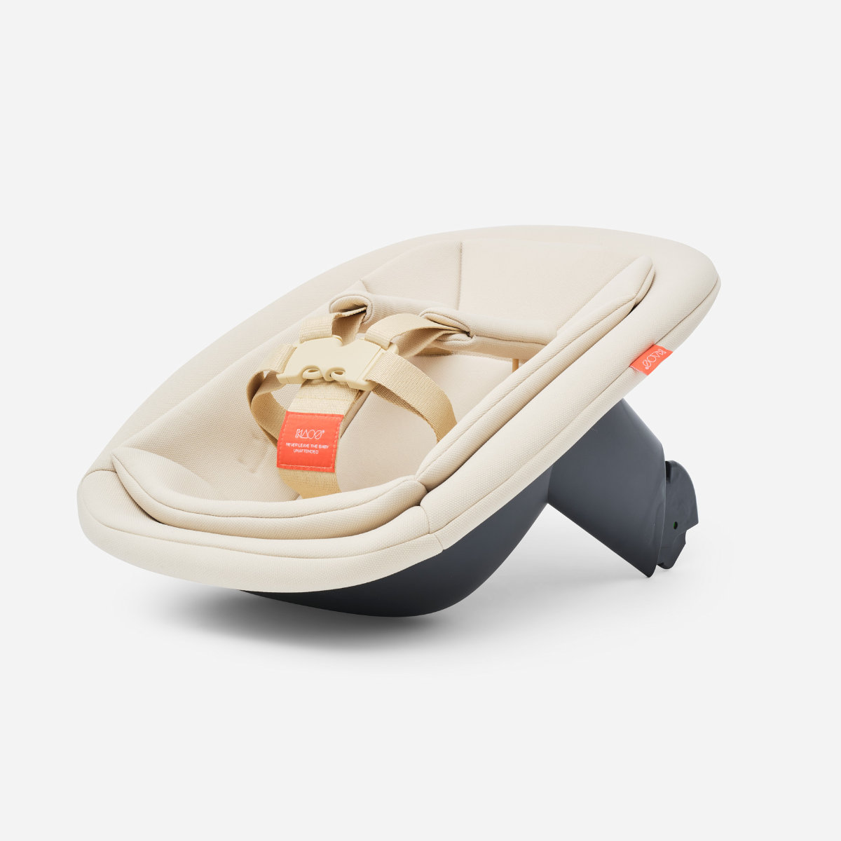 Kaos Babywippe in Beige - schräge Ansicht