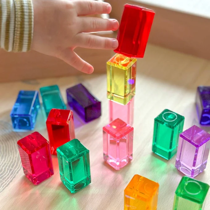 Bauspiel Lichtbouwblokken 24-delig bunt - Detailansicht