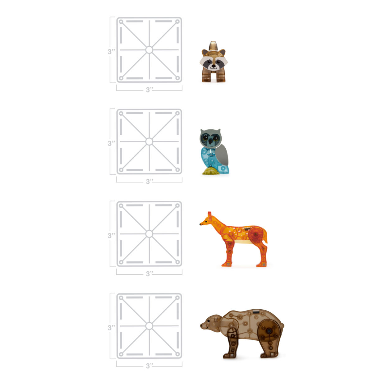 Magna-Tiles Forest Animals – 25 Pieces