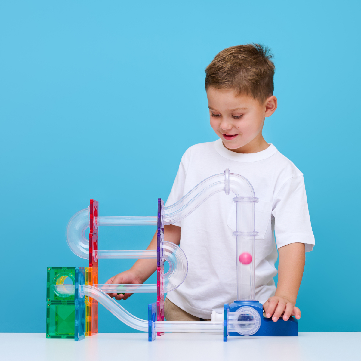 Connetix Magnetbausteine Kugelbahn Launcher Pack – 47 Teile