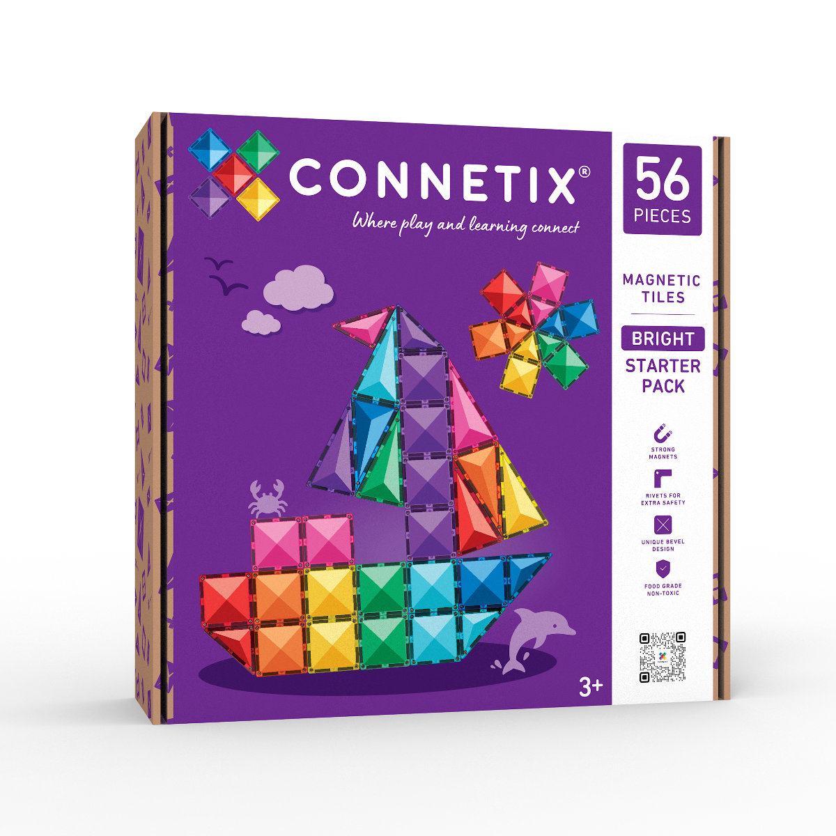 Connetix Magnetbausteine Bright Starter Pack – 56 Teile