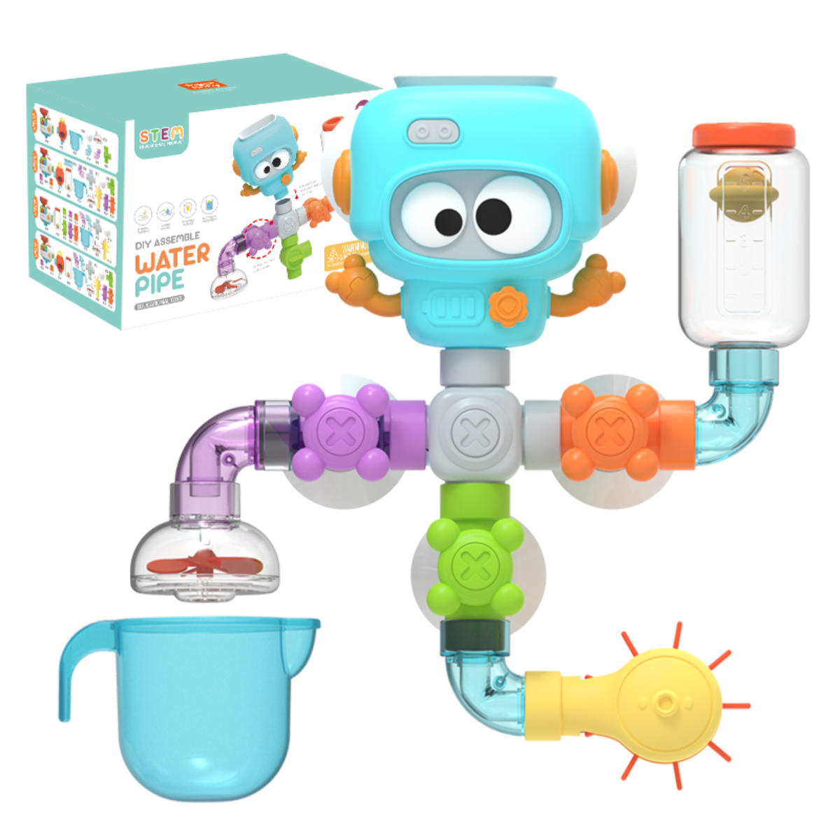 Fresh Kid Tub Fun! Flow & Fill Bath Toy – 20 Pieces