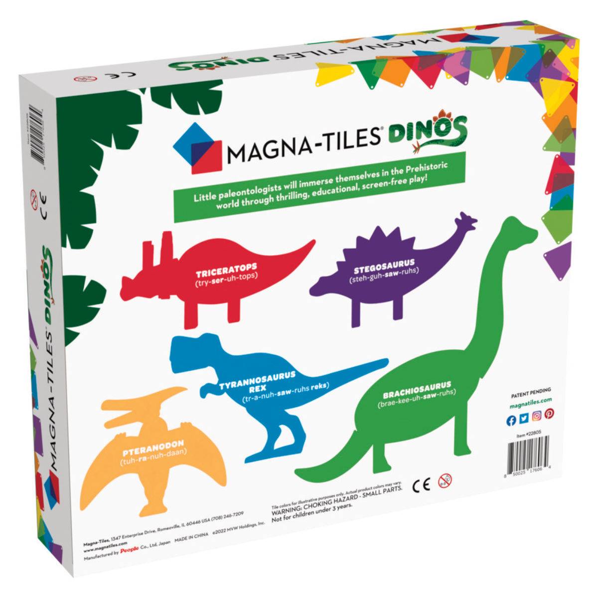 Magna-Tiles Dinosaurs – 5 Pieces