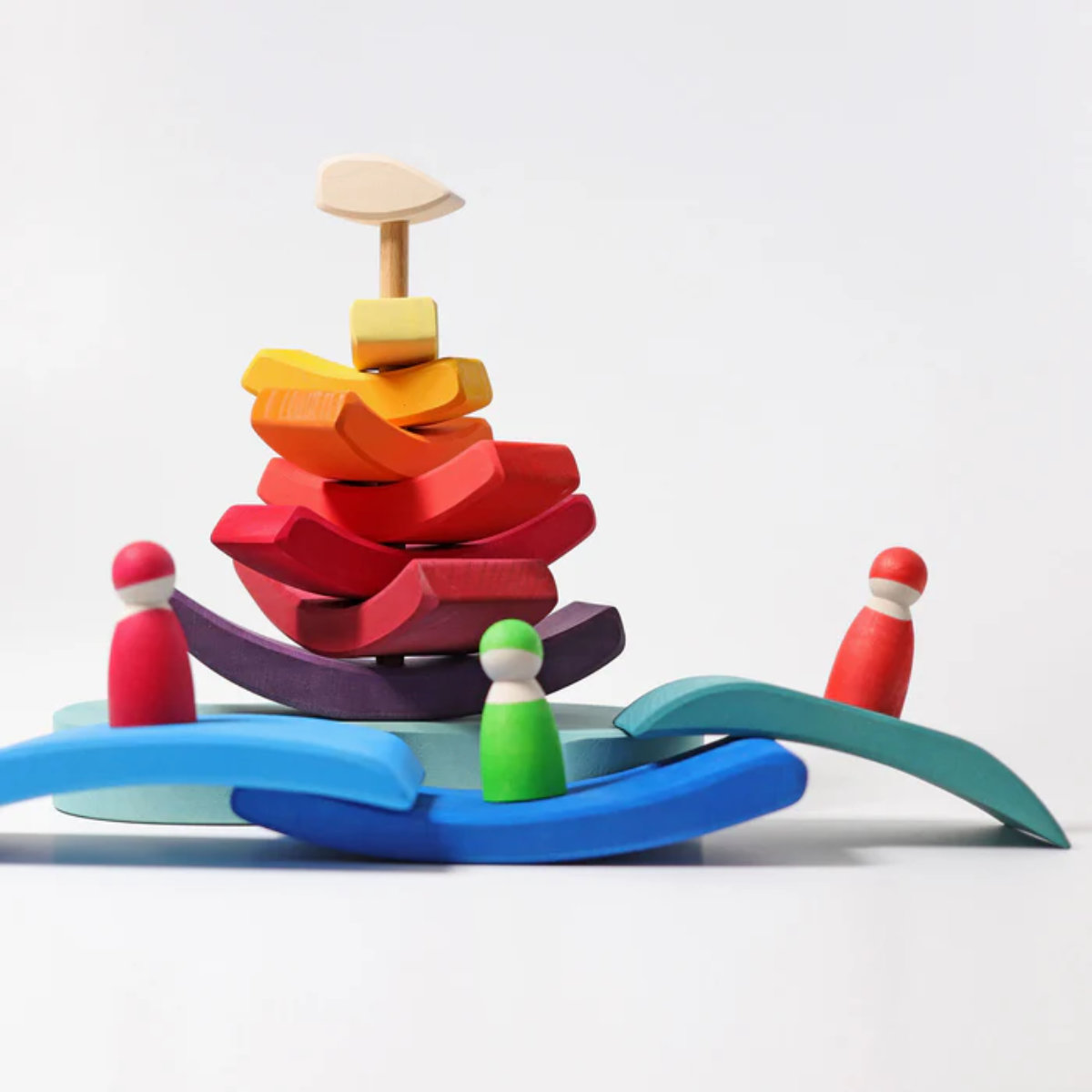 Grimm’s Wooden Stacking Tower Ship