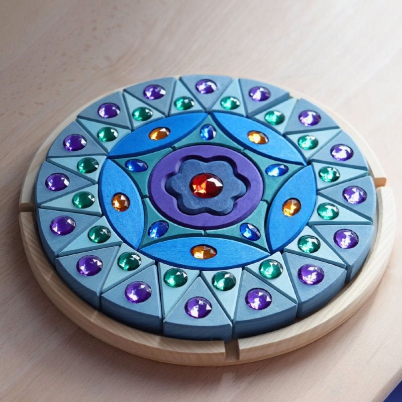 Grimms Small Glitter Mandala Building Set