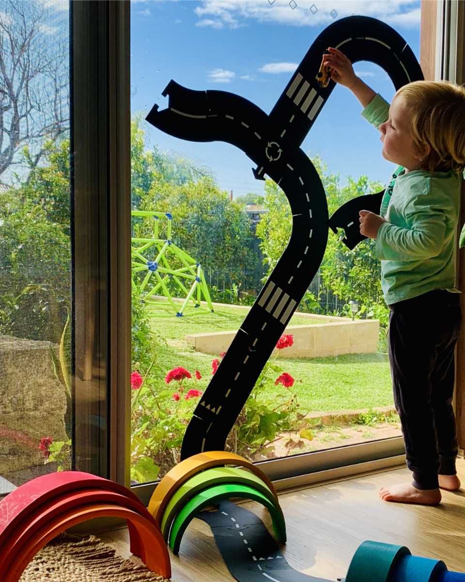 Waytoplay Highway Large Road Set – Flexible Spielstraße für Kinder, 24-teilig