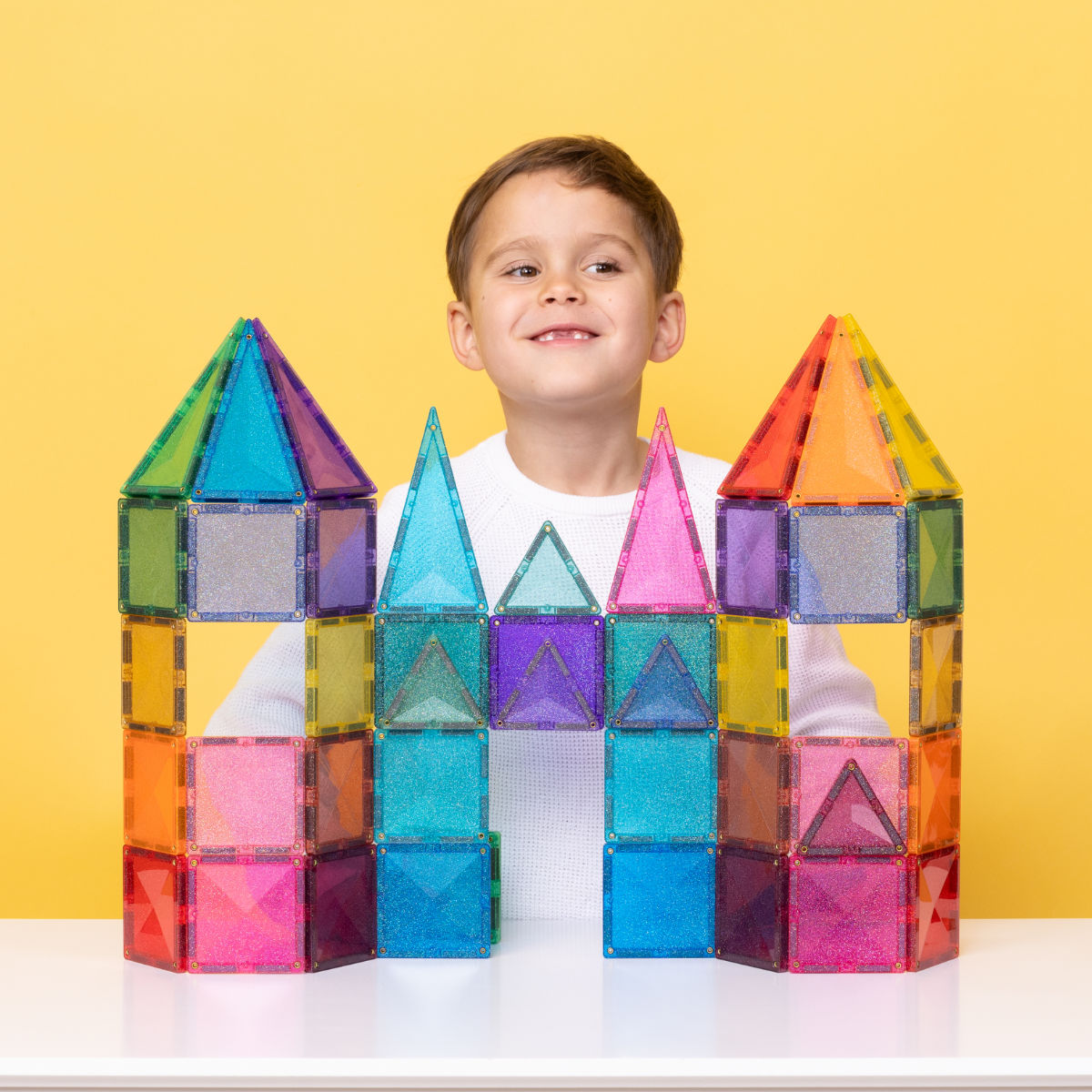 Connetix Magnetbausteine Castle Glitter Pack – 48 Teile