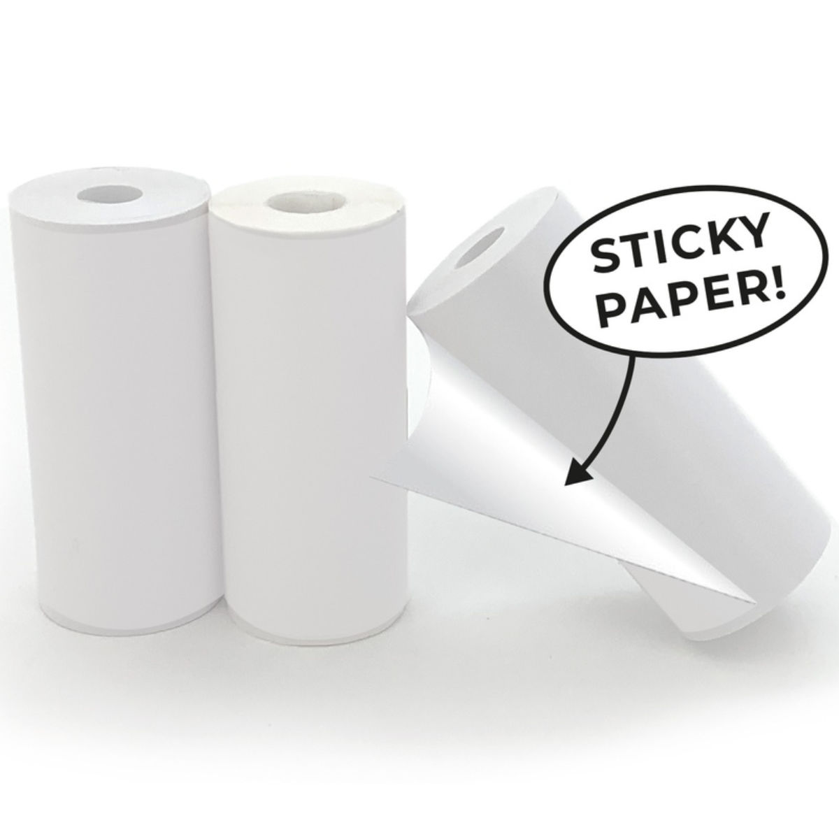 Hoppstar Self-Adhesive Paper Rolls 3-Pack Refill - White