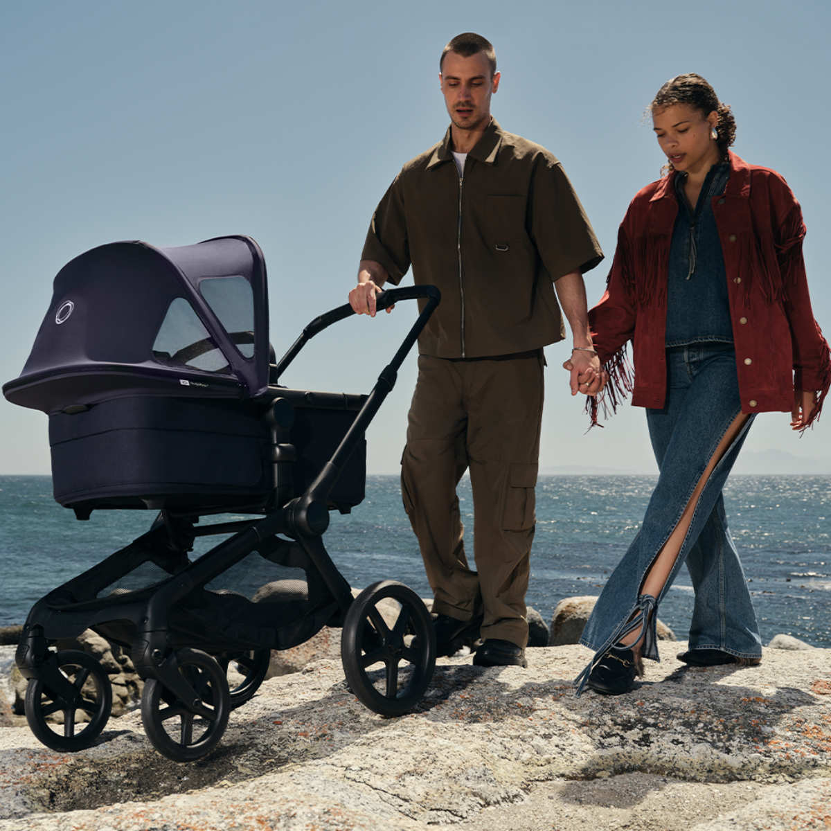 Bugaboo Fox 5 / Lynx / Cameleon 3 Breezy Sonnendach in Dunkelblau - Seitenansicht