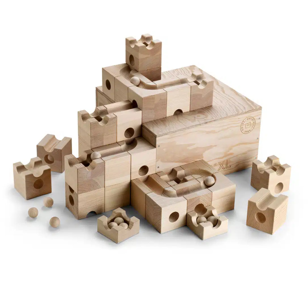 CUBORO XL Marble Run – Large Format Construction Set, 33 Pieces