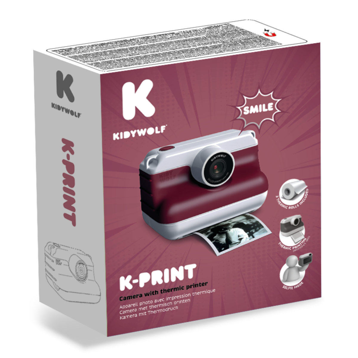 Kidywolf K-PRINT Kinderkamera mit Thermodruck