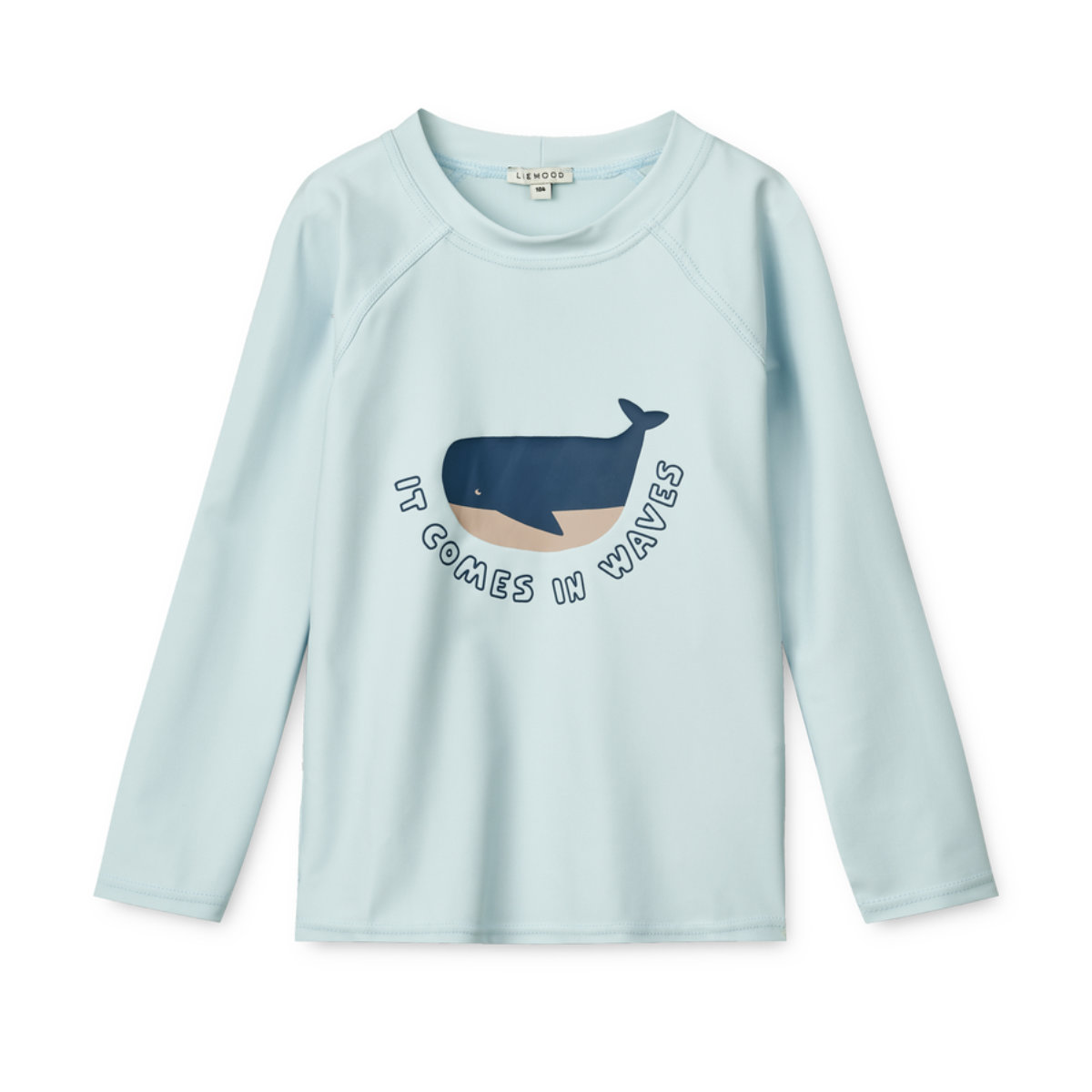 Liewood Noah Badeshirt in Hellblau - Vorderansicht