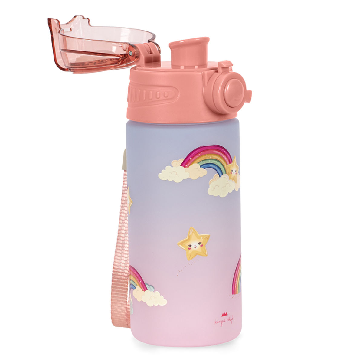 Konges Sløjd Trinkflasche Rainbow in Pink - Seitenansicht