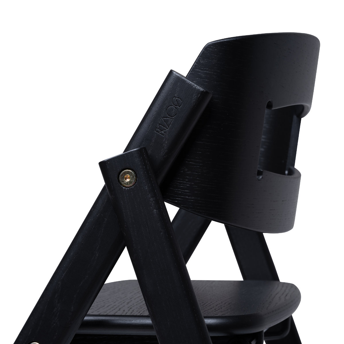 Klappstuhl in Schwarz - Detailansicht