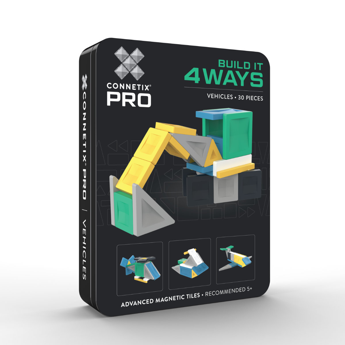 Connetix PRO Magnetbausteine Vehicles Pack CP-T-00030-VE - Schräge Ansicht