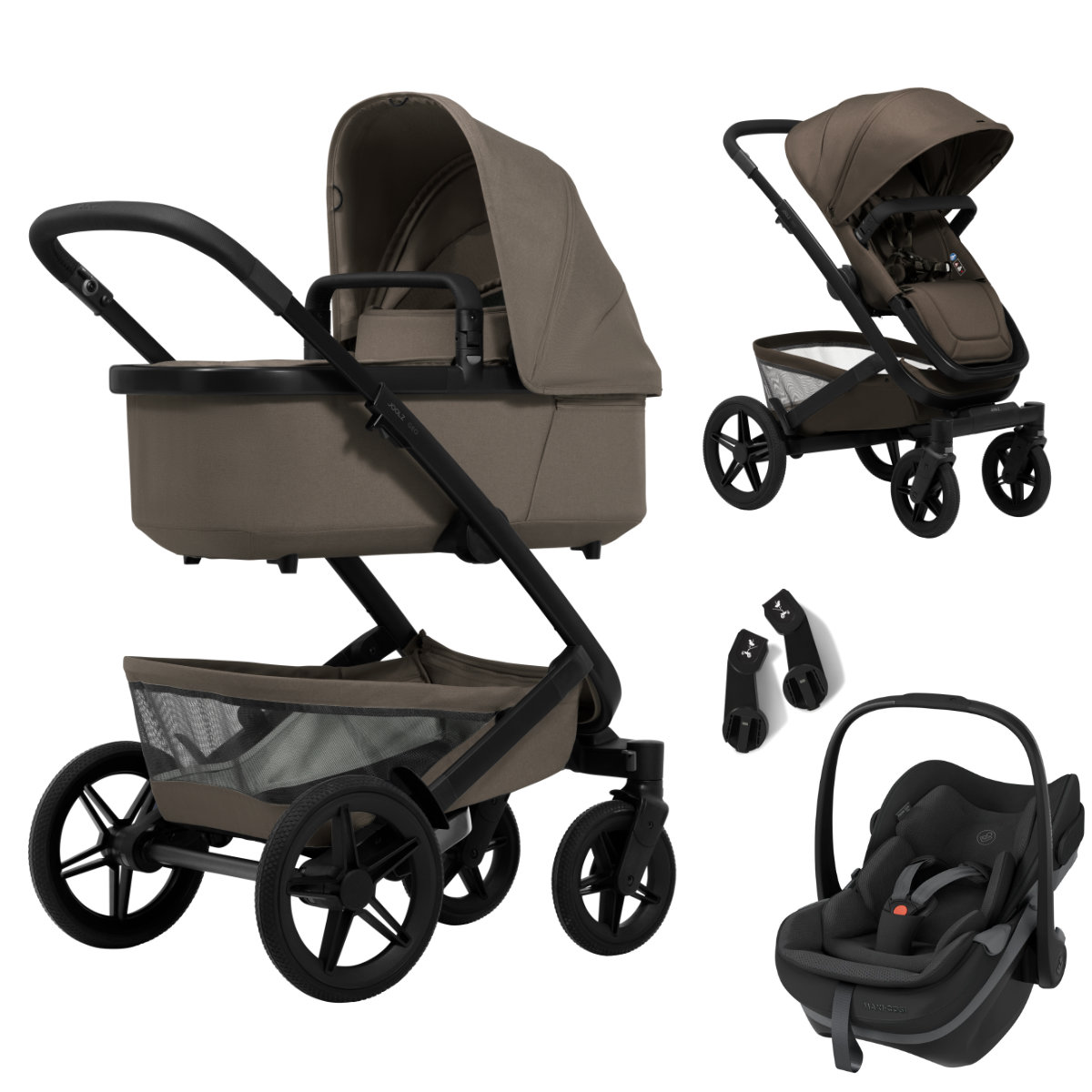 Joolz Geo 5 Kinderwagen in Braun - schräge Ansicht