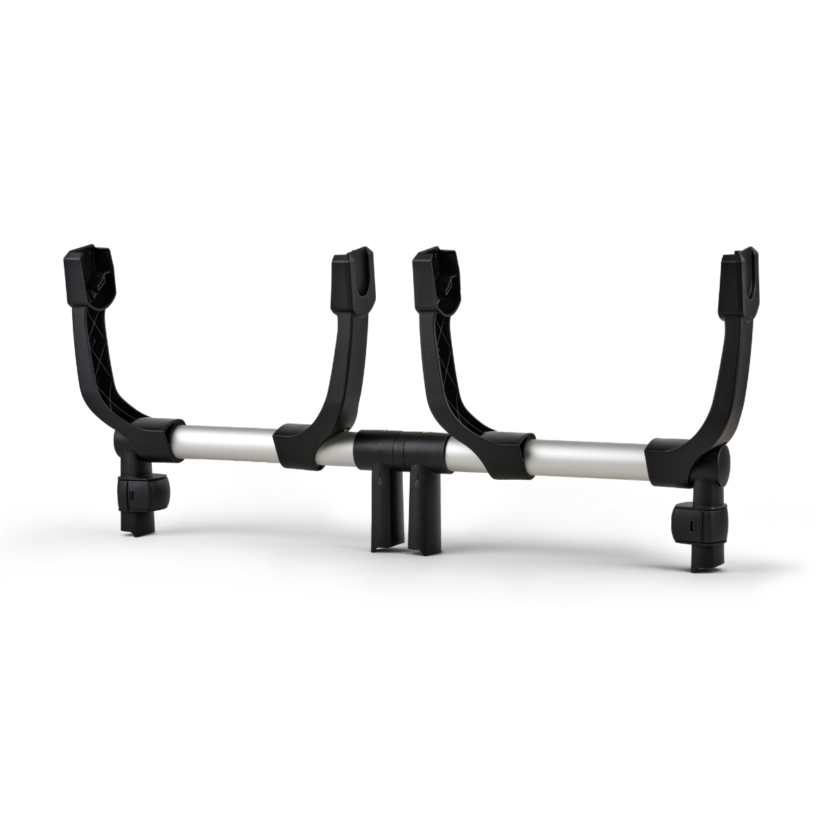 Bugaboo Donkey Twin Adapter 200075001 in Schwarz-Silber - schräge Ansicht