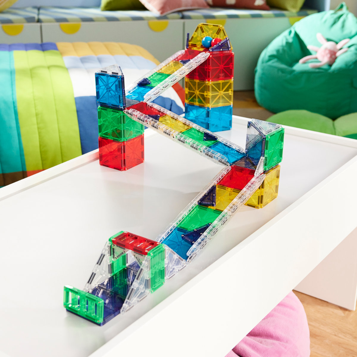 Magna-Tiles Rail Racers Deluxe – 90-Piece