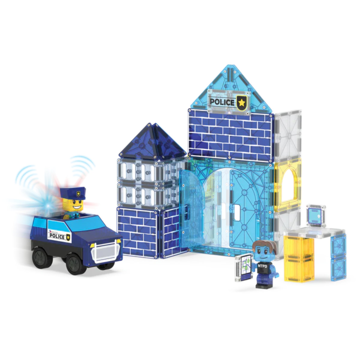 Magna-Tiles Police Station – 35-Piece
