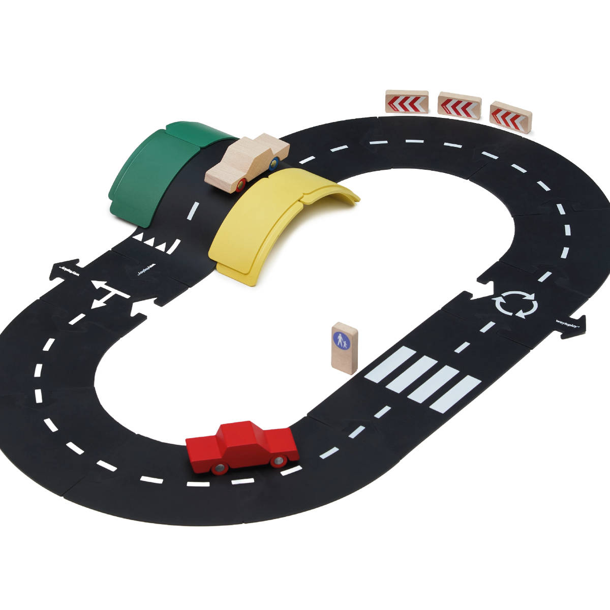 Waytoplay Ringroad Small Road Set – Flexible Toy Road for Kids (12-Piece)