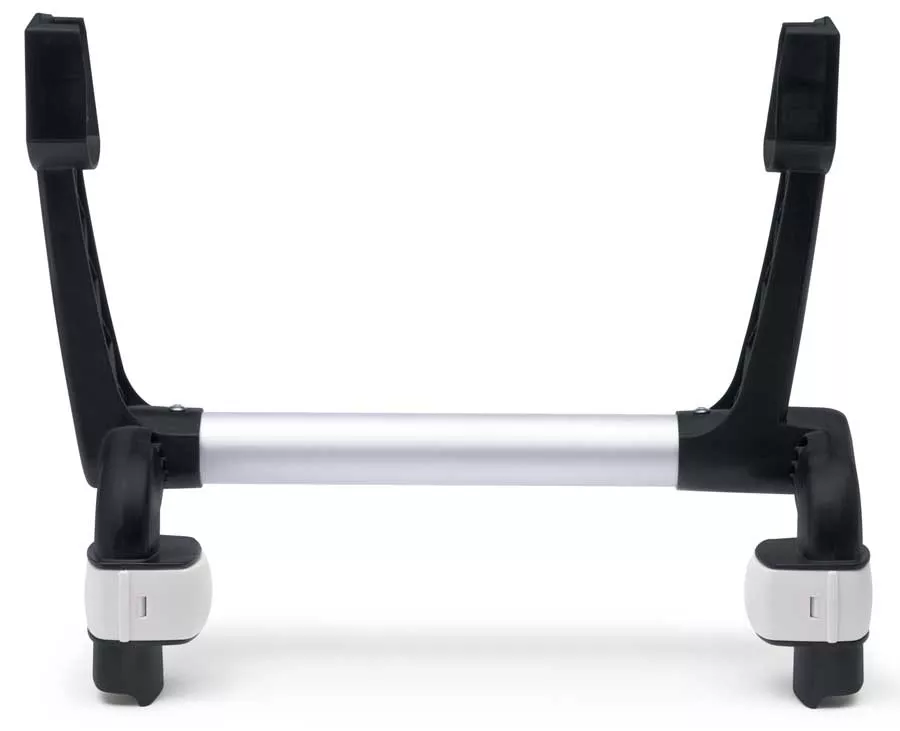 Bugaboo Donkey 5 / 6 Mono Adapter in Schwarz und Silber - Vorderansicht