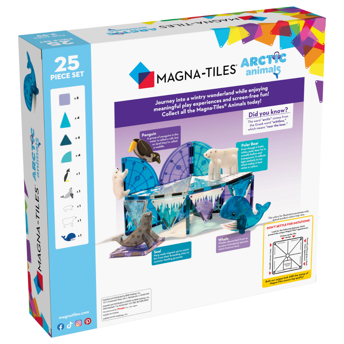 Magna-Tiles Arctic Animals – 25 Pieces