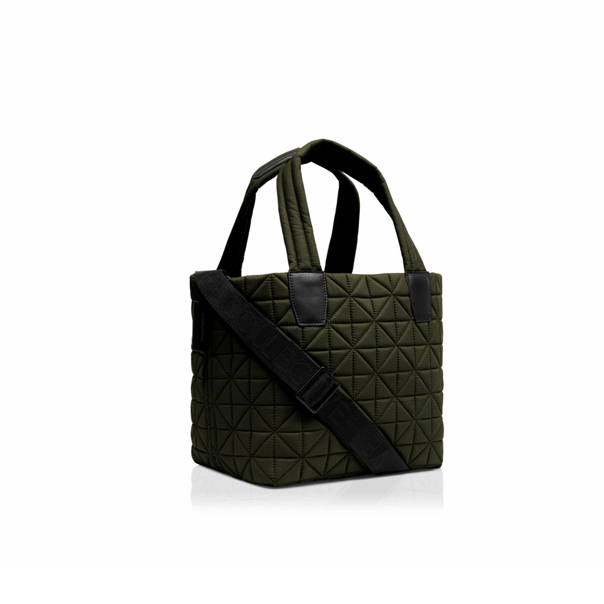 VeeCollective Vee Tote Bag Small Olive in Olivgrün - schräge Ansicht