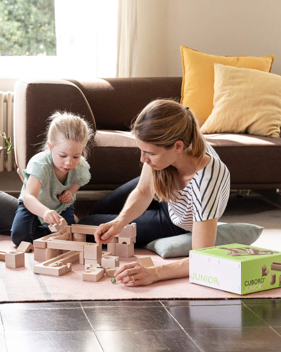 CUBORO Kugelbahn JUNIOR das Starter Set, 40-teilig