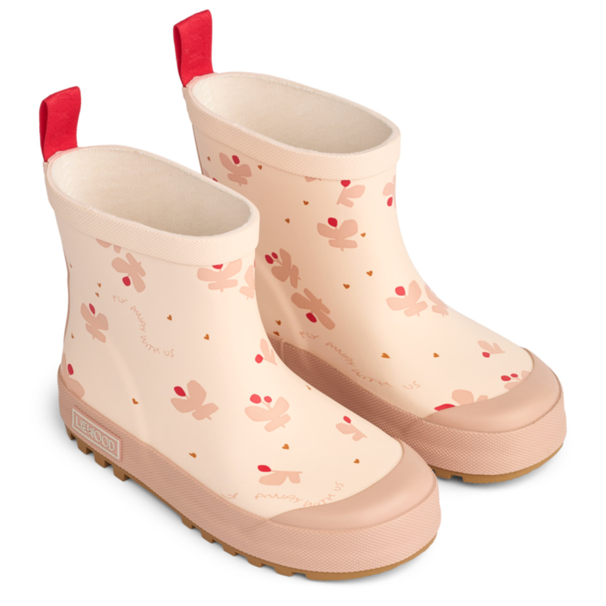 Liewood Kinder Regenstiefel in Beige - schräge Ansicht