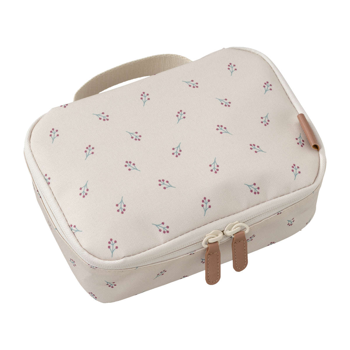 Fresk Kühltasche FB970-09 in Beige mit Print - schräge Ansicht