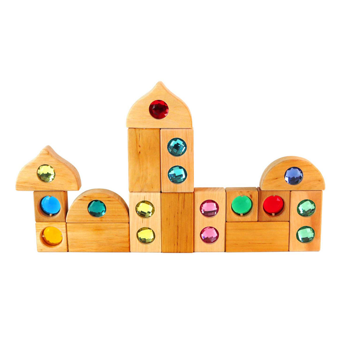Bauspiel Mini Mixed Box 16-delig mit Edelsteinen - Vorderansicht