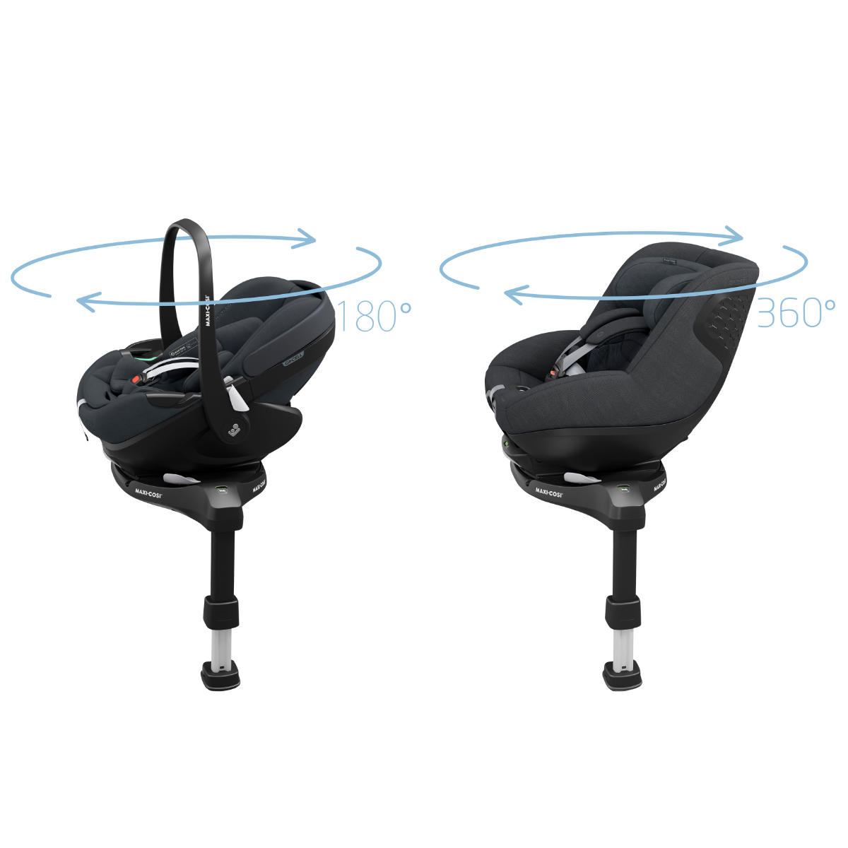 Maxi Cosi FamilyFix 360 Pro i-Size Basisstation in Schwarz - schräge Ansicht