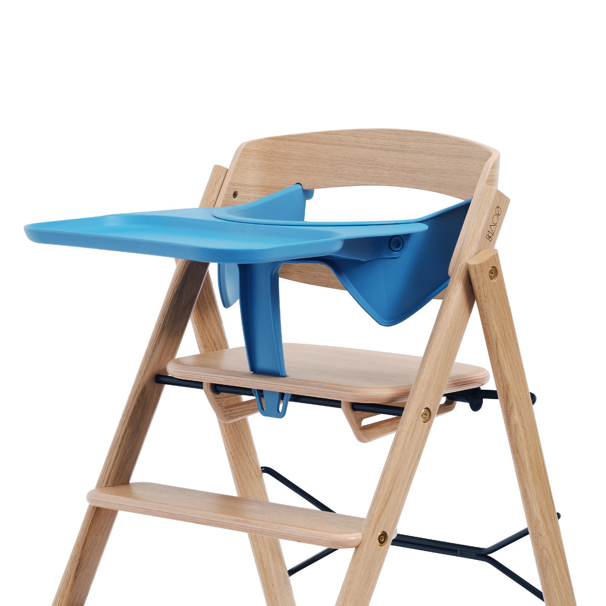 KAOS Klapp Mini Bügel & Tablett Bundle Blau - schräge Ansicht
