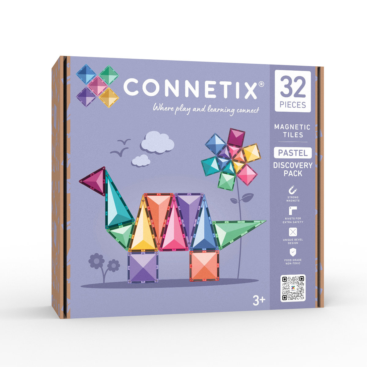 Connetix Magnetbausteine Pastel Discovery Pack – 32 Teile
