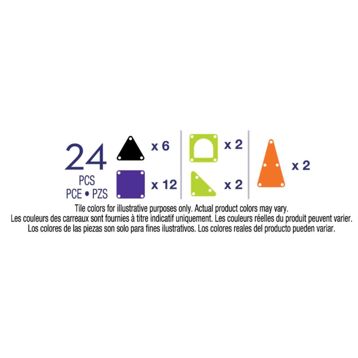 Magna-Tiles Travel microMAGS Spooky Reiseset - 24 Teile