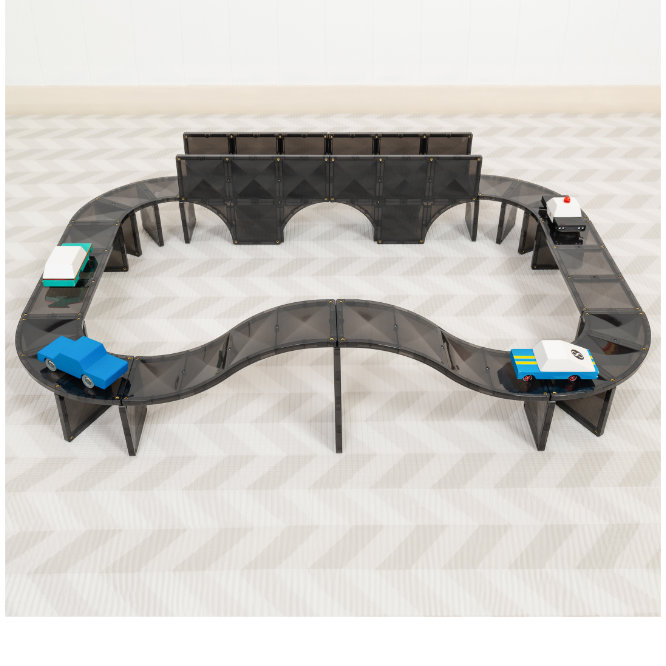 Connetix Magnetic Building Blocks Creative Roads Pack - 48 Pieces