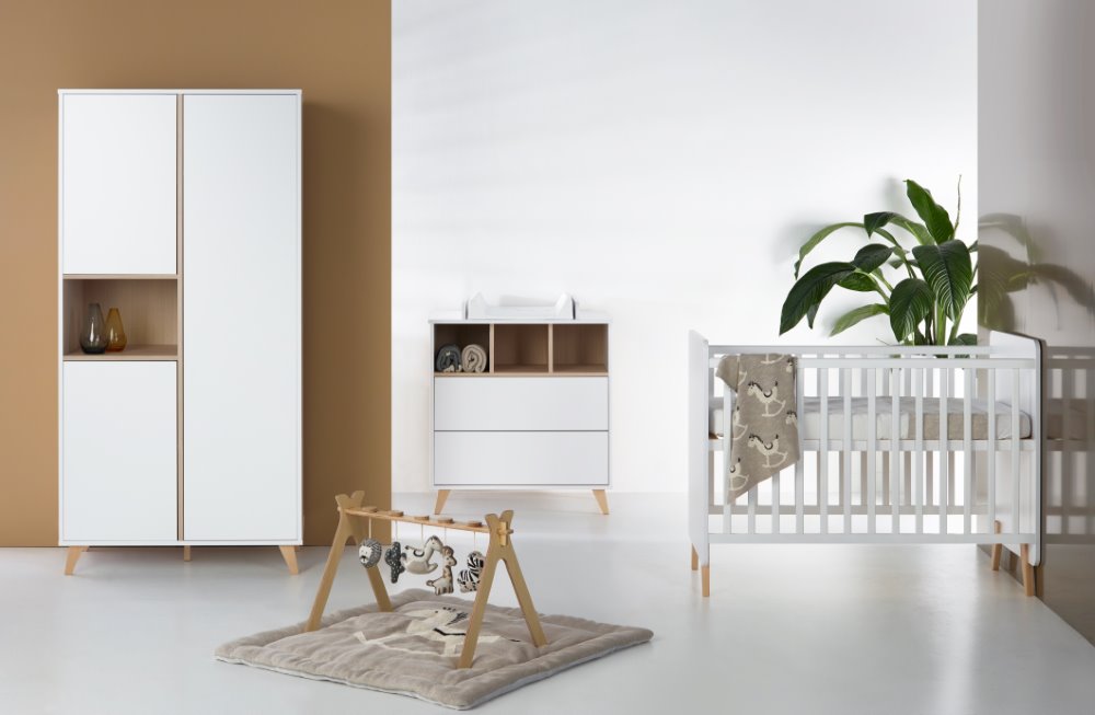 Quax Loft Kommode mit 2 Schubladen in Weiß - Vorderansicht