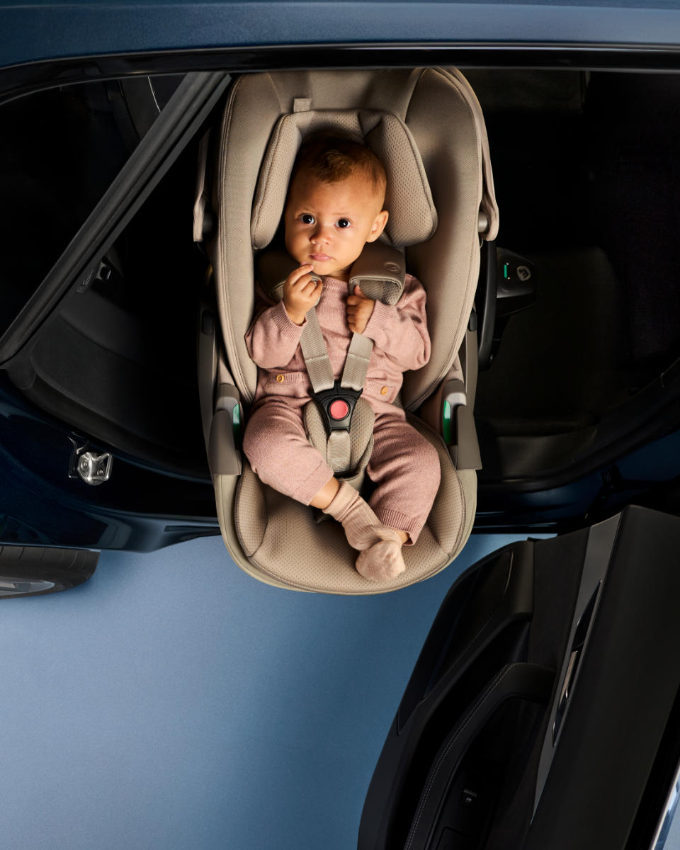 Kindersitz in Beige - Draufsicht
