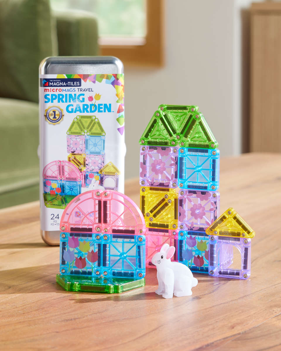 Magna-Tiles microMAGS Spring Garden Reiseset - 24 Teile