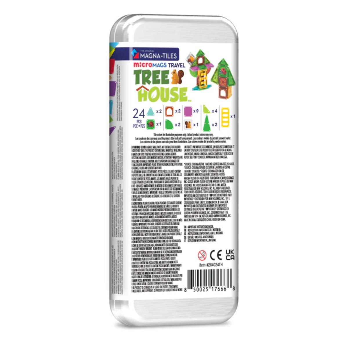 Magna-Tiles microMAGS Treehouse Reiseset – 24 Teile