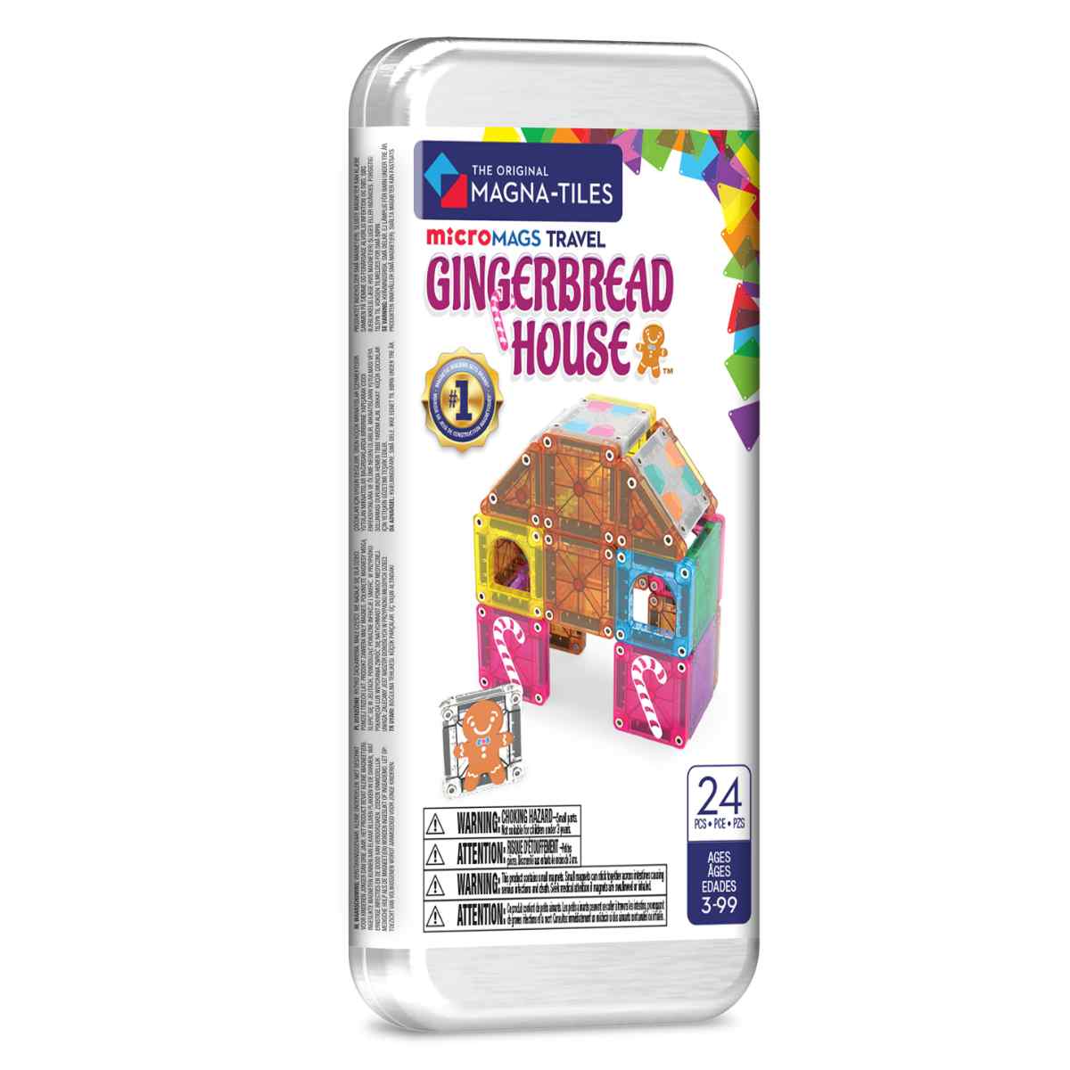 Magna-Tiles microMAGS Gingerbread House - 24 pieces