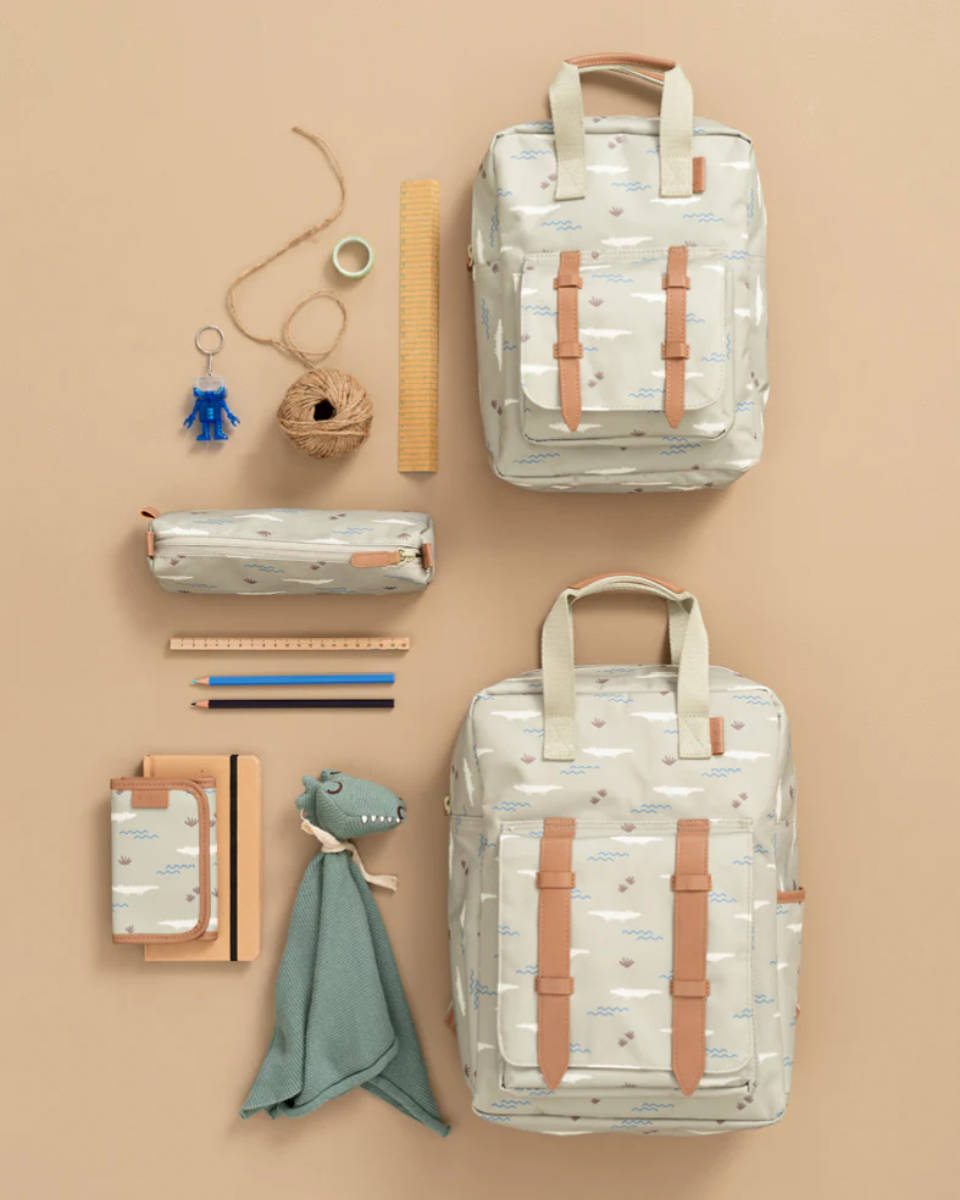 Fresk Rucksack und Zubehör in Beige mit Muster - Draufsicht