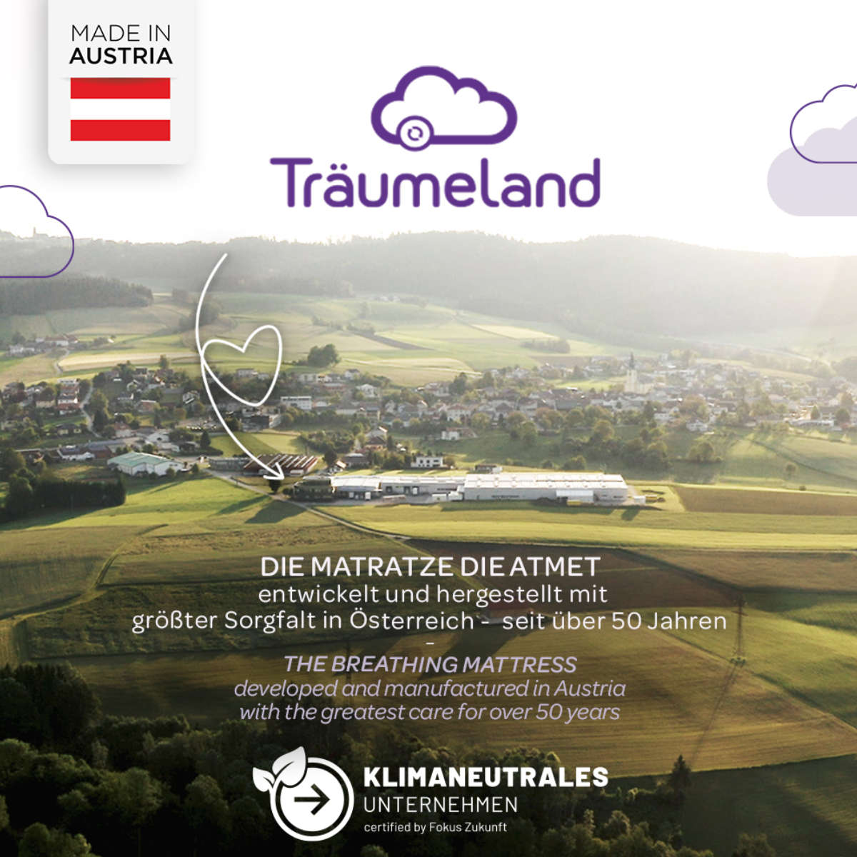 Träumeland Premium Baby and Children's Mattress Brise, 60x120 / 70x140 cm