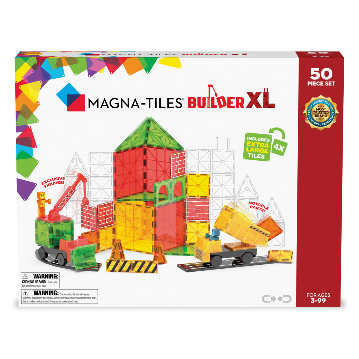Magna-Tiles Builder XL – 50 Teile