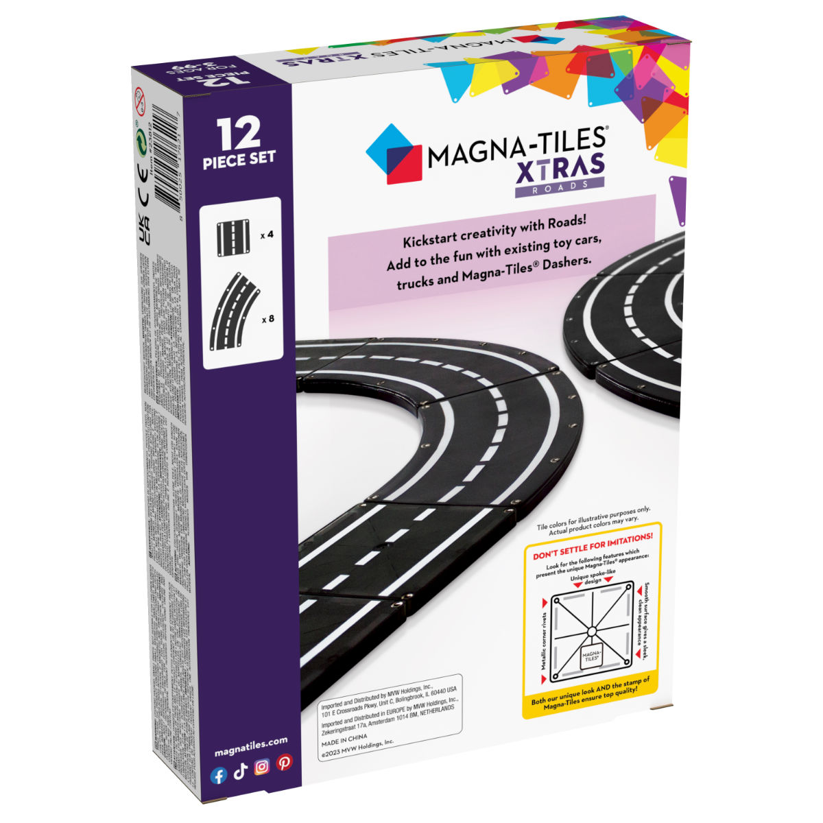 Magna-Tiles Roads - 12 Pieces