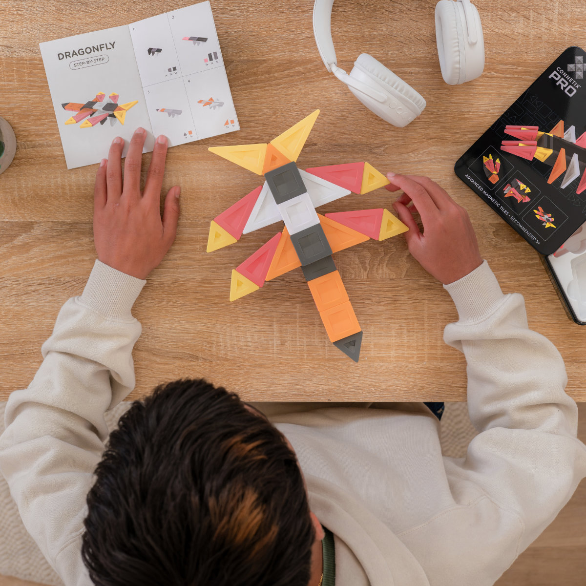 Connetix PRO Magnetbausteine – Creatures Pack in Bunt - Draufsicht