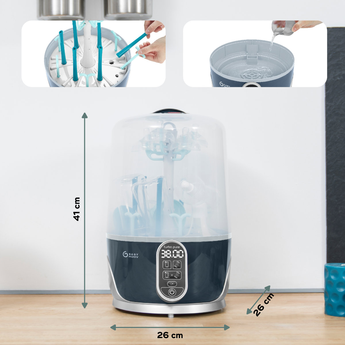 Babymoov Dampfsterilisator & Flaschentrockner Turbo Pure