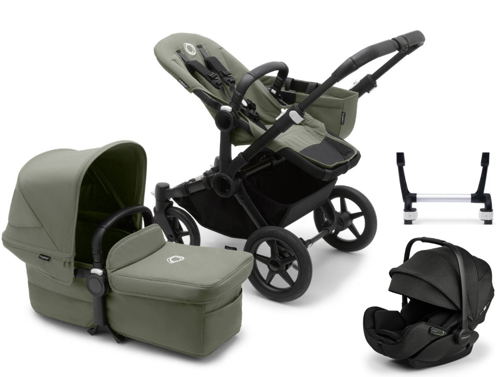 Bugaboo Donkey 5 Mono Kinderwagen Set 3 in 1 olivgrün - Seitenansicht